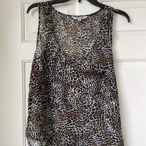 Sheer leopard print tank